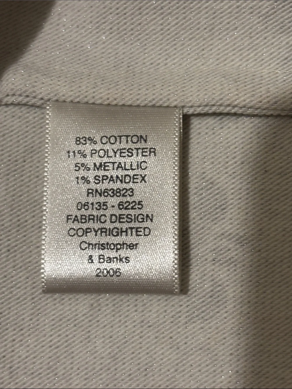 Christopher & Banks Beige Floral Shimmer Button-Up Jacket